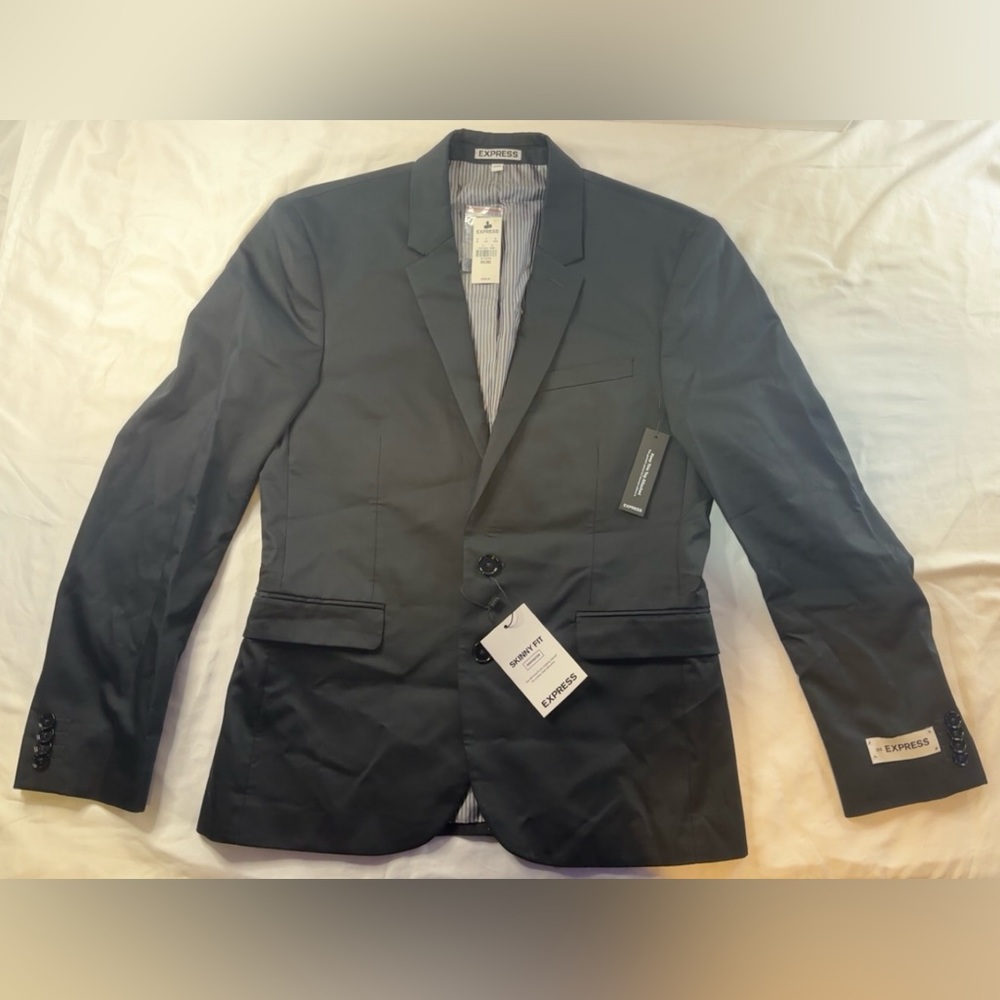 Express Mens Dressed Botton Up Skinny Fit Blazer